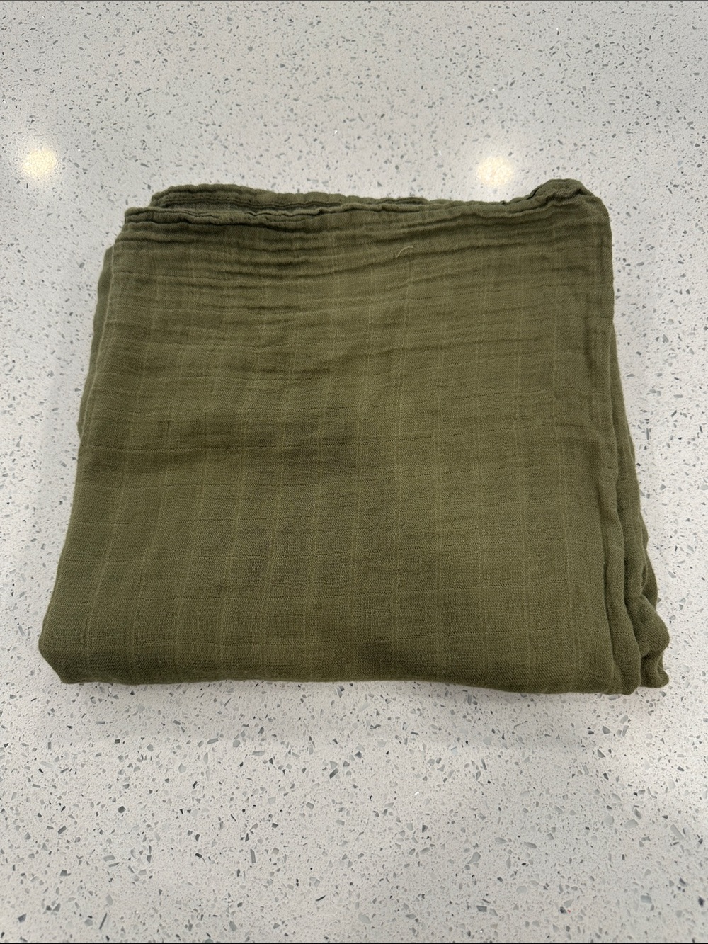 Olive Green Lightweight Gauze Swaddle